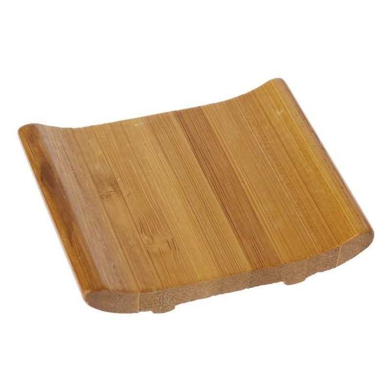 Bamboo Wood Soap Holder Dish Bathroom Shower Plate Stand Storage Rack Box Tray Bt-6202