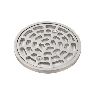 Zinc Alloy Nickel Brushed 4 Inch Round Shower Drain