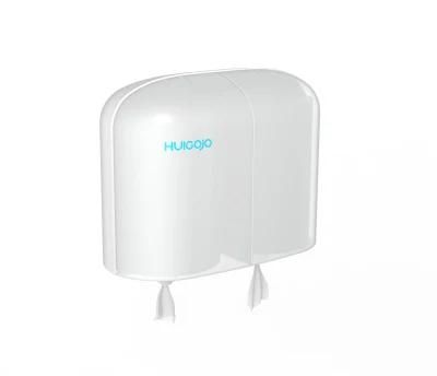 Wall Mount Plastic Double Tissue Roll Holder Paper Towel Dispenser