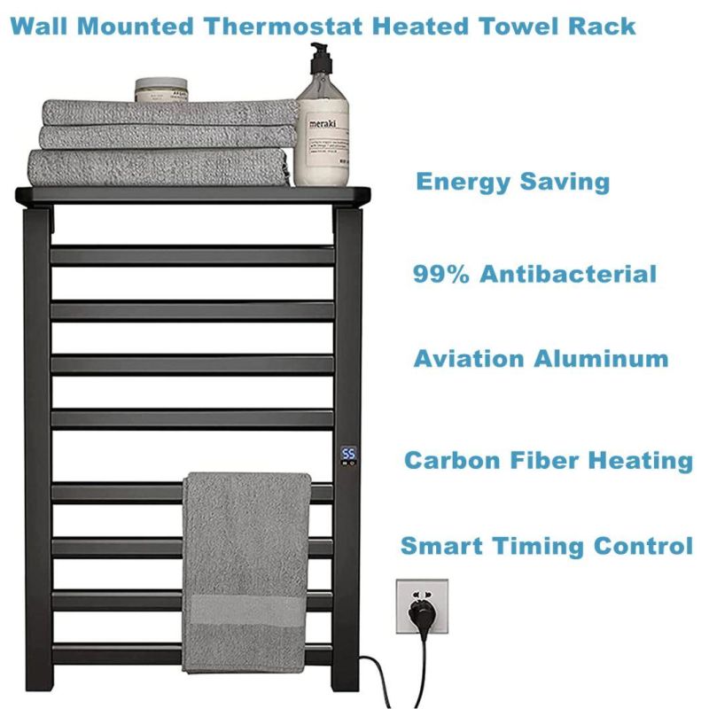 Heated Towel Rail Single Bar Square Bars/Single Bar Towel Warmer Racks