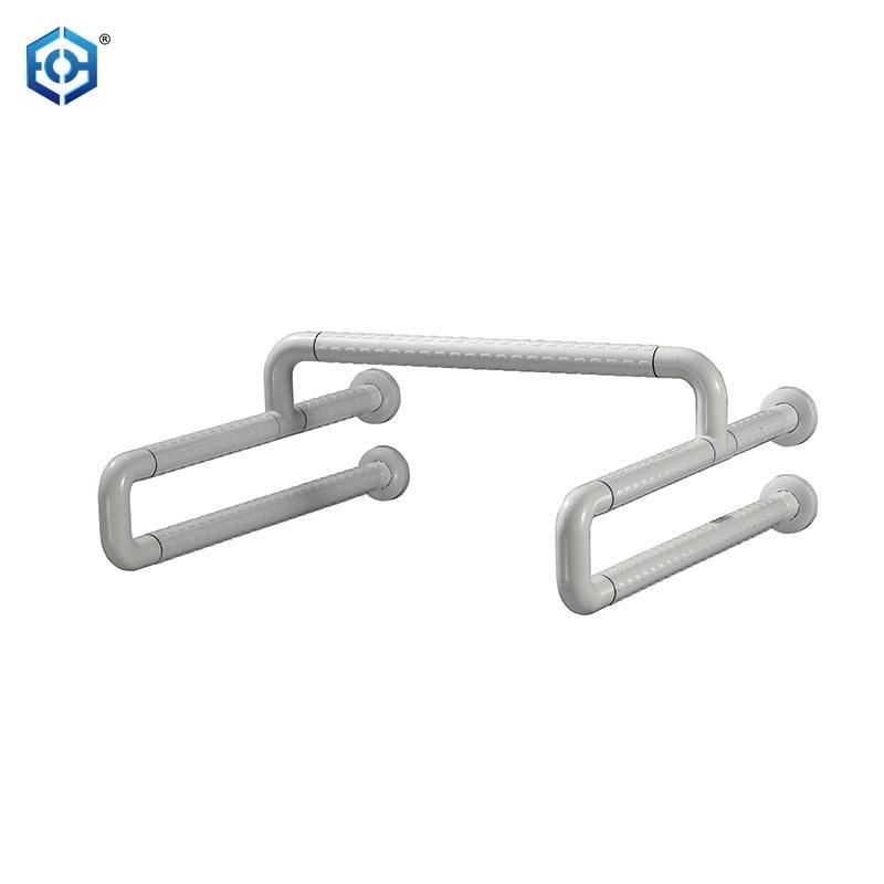 L Shaped Stainless Steel Grab Bars ABS Wall Mount