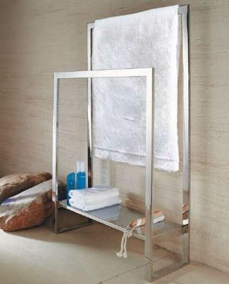 Free Standing Towel Rack Contemporary Design Bathroom Shower Racks