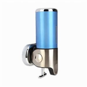 Blue 500ml Stainless Steel+ABS Plastic Wall-Mountained Liquid Soap Dispenser