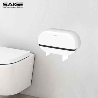 Saige High Quality ABS Plastic Wall Mounted Double Toilet Tissue Holder