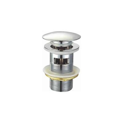 Pop up Drain Stopper for Bathroom Sink Faucet with Press and Seal Button, Brushed Nickel Finish with Overflow