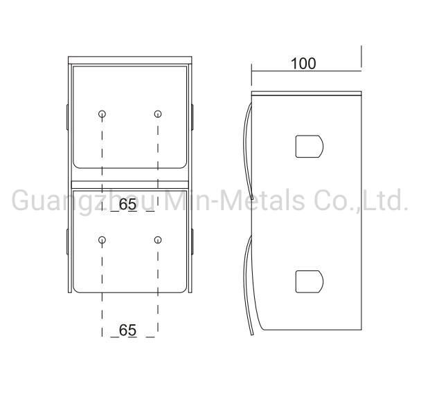 S. S. Hotel Supply Wall-Mounted Double Tissue Paper Holder Mx-pH217b