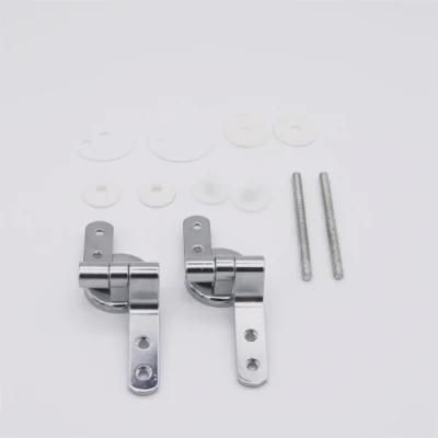 Zinc Alloy Bathroom Seat Toilet Lid Hinge with Screw Fittings Replacement Hinges Adjustable Toilet Seat Bolts Nuts