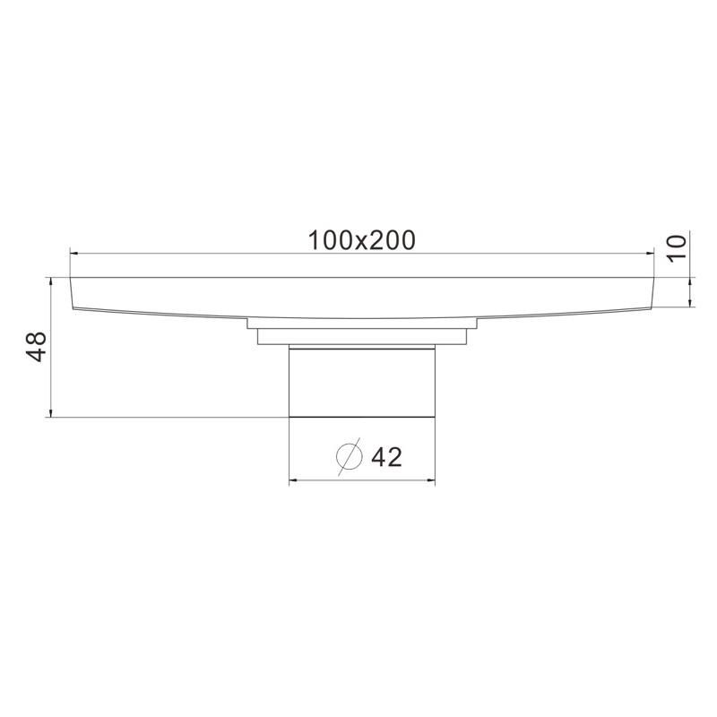 Stainless Steel Concealed Tile Insert Shower Floor Drain Bathroom Rectangle Ceramic Tile Linear Drain