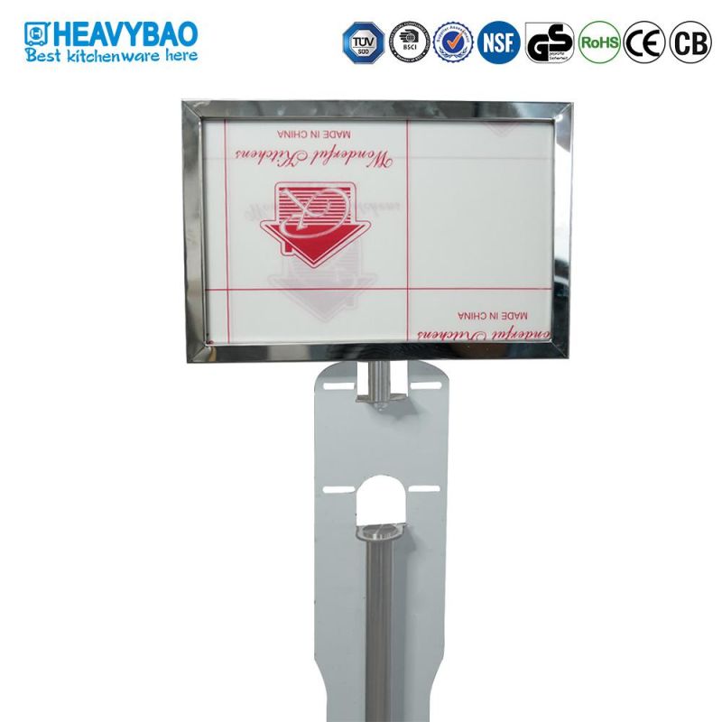 Heavybao Touchless Adjustable Height Dispenser Stand with Billboard