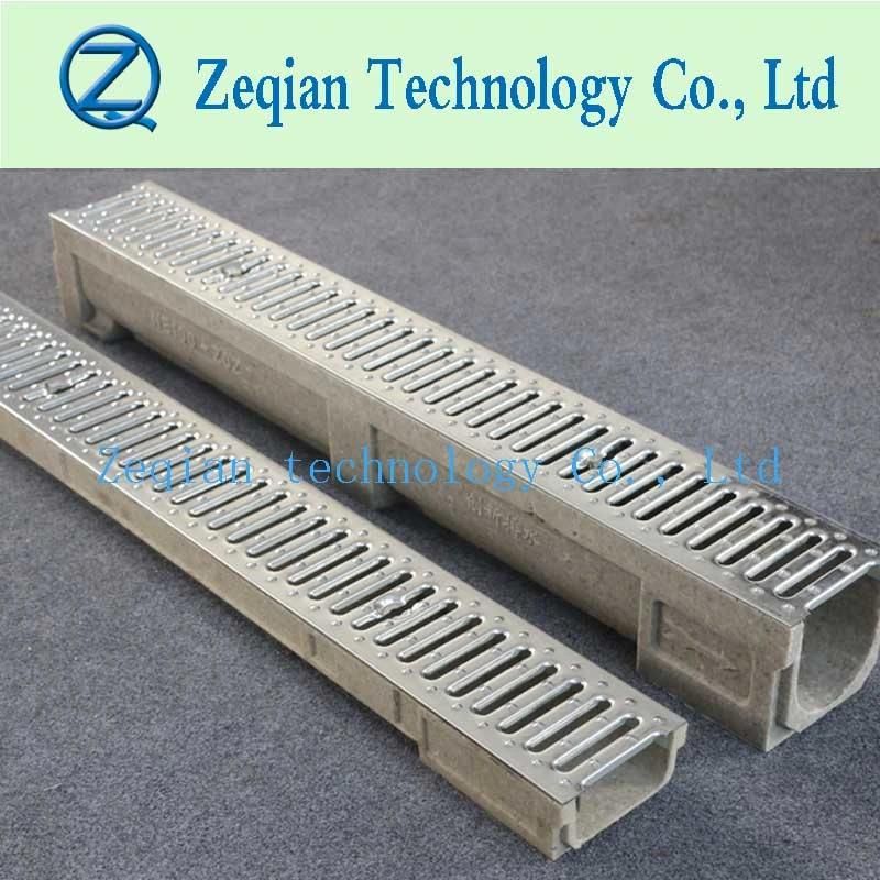 Polymer Edge Drainage Channel/Thrench Drain with Metal Cover