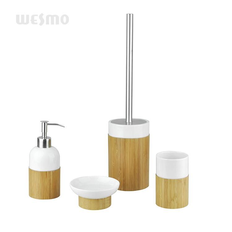 Eco-Friendly Bamboo Bathroom Set/ Bathroom Accessories/ Bath Accessory
