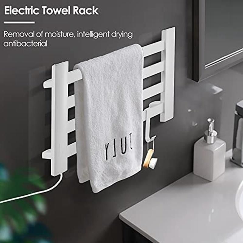 Silver Color Aluminum Alloy Towel Warmer Homebase Heated Towel Rack Towel Warmer with Timer