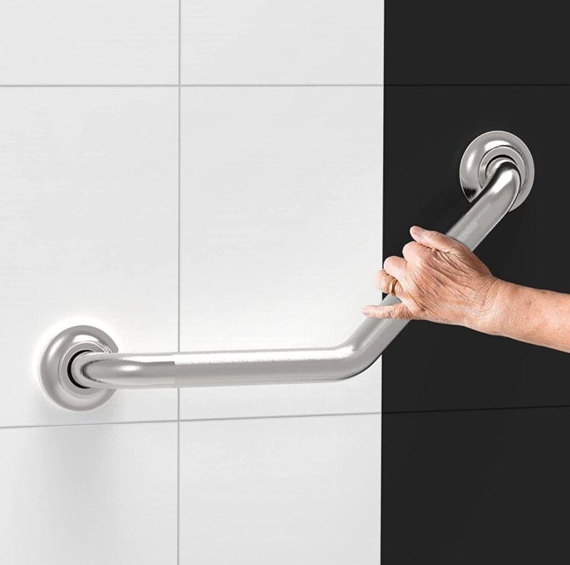 Stainless Steel 304 Shower Angled Safety Handrail Elderly Grab Bar