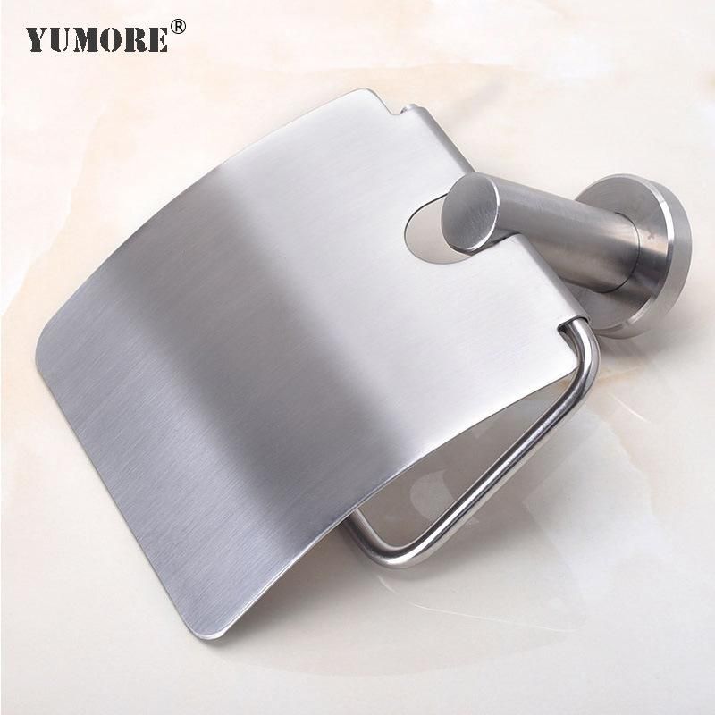 Waterproof Stainless Steel Wall Mounted with Mobile Shelf Tissue Paper Towel Holder