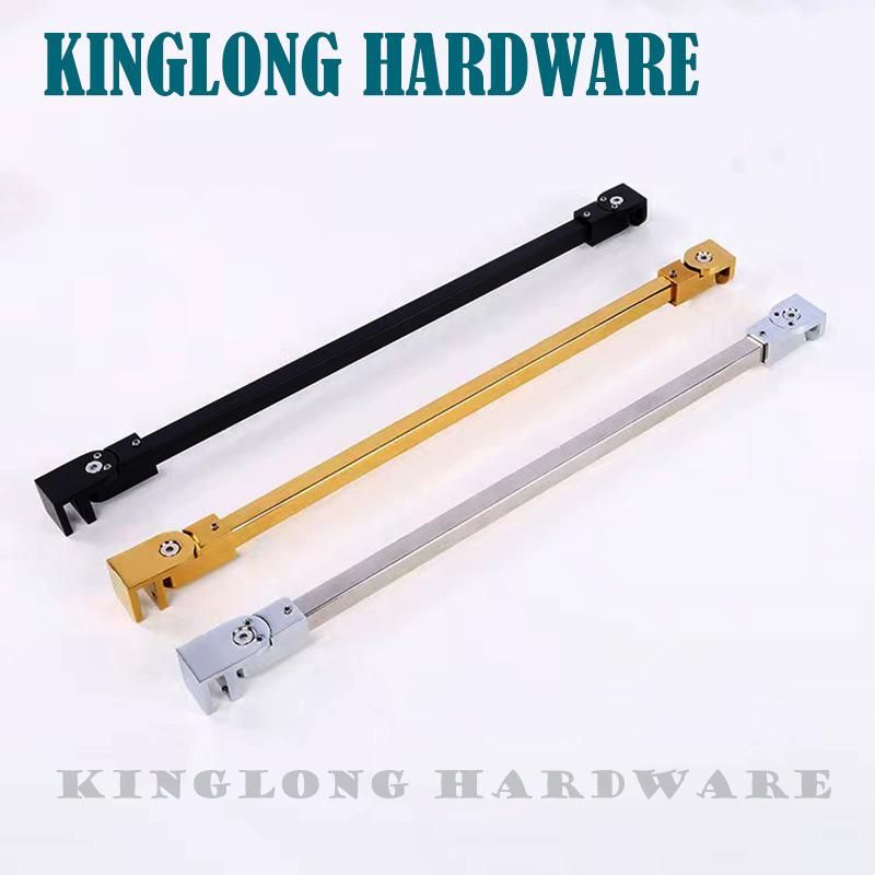 New Design Stainless Steel Bathroom Fitting Adjustable Length Double Connector Fixed Bar/Clip Shower Room Support Rod