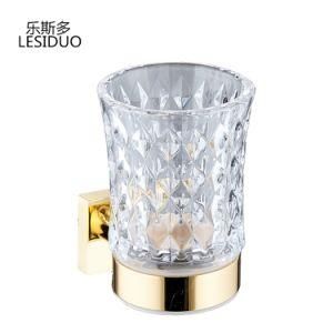 Wall Mounted Gold Plated Single Tumbler Holder