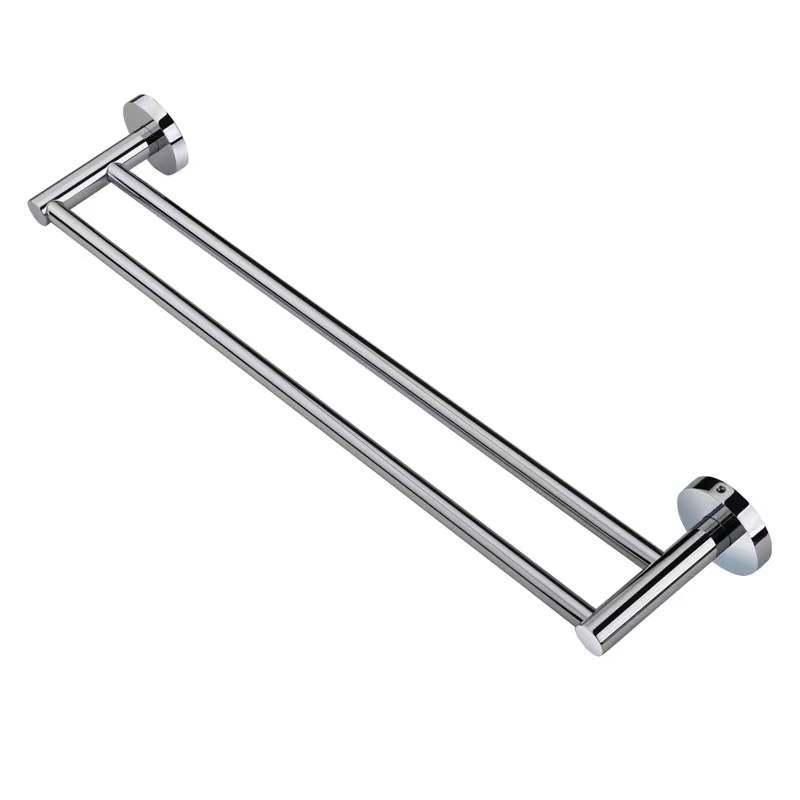 Stainless Steel 304 Big Round Base Double Towel Bar