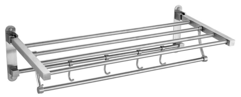 Stainless Steel Bathroom Shelf with Towel Rack