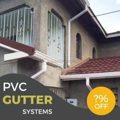 Kenya Ghana Roofing Materials Plastic PVC Water Rain Roof Gutter Drainage System for House