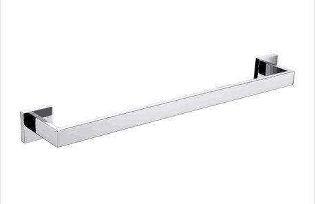 Chrome Bathroom Accessories SS304 Safety Towel Bar Single Towel Rack