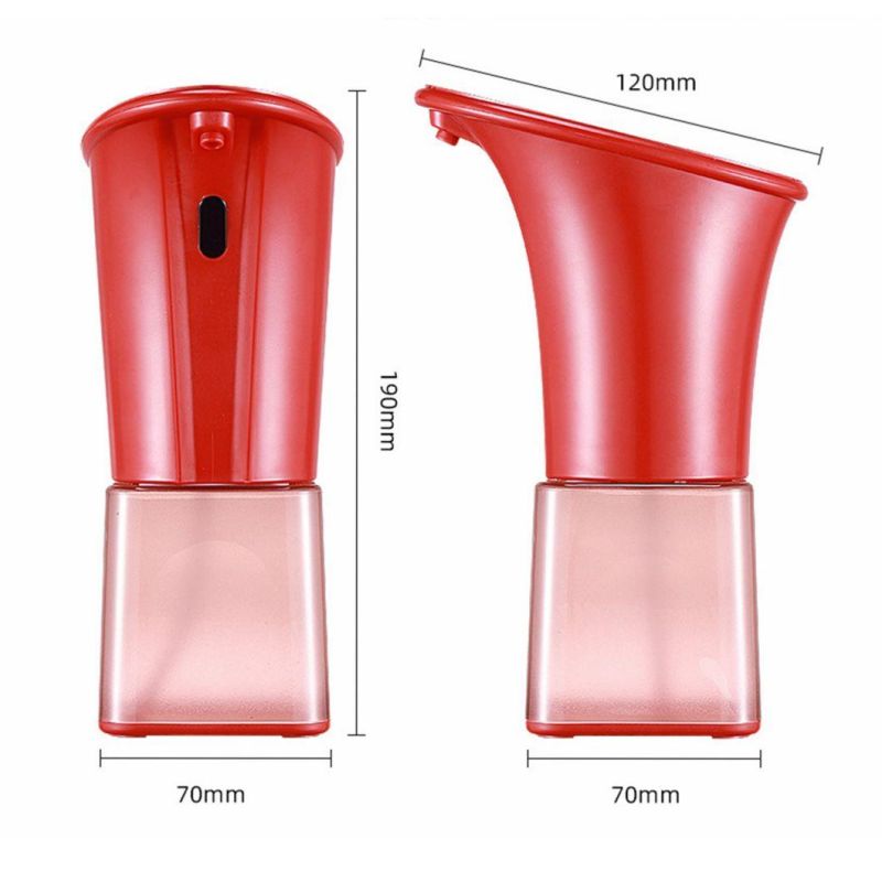 Automatic Soap Dispenser, Auto Hand Soap Dispenser for Kitchen Bathroom, Sensor Liquid Soap Pump Home Electric Smart Soap Pump, Red Color