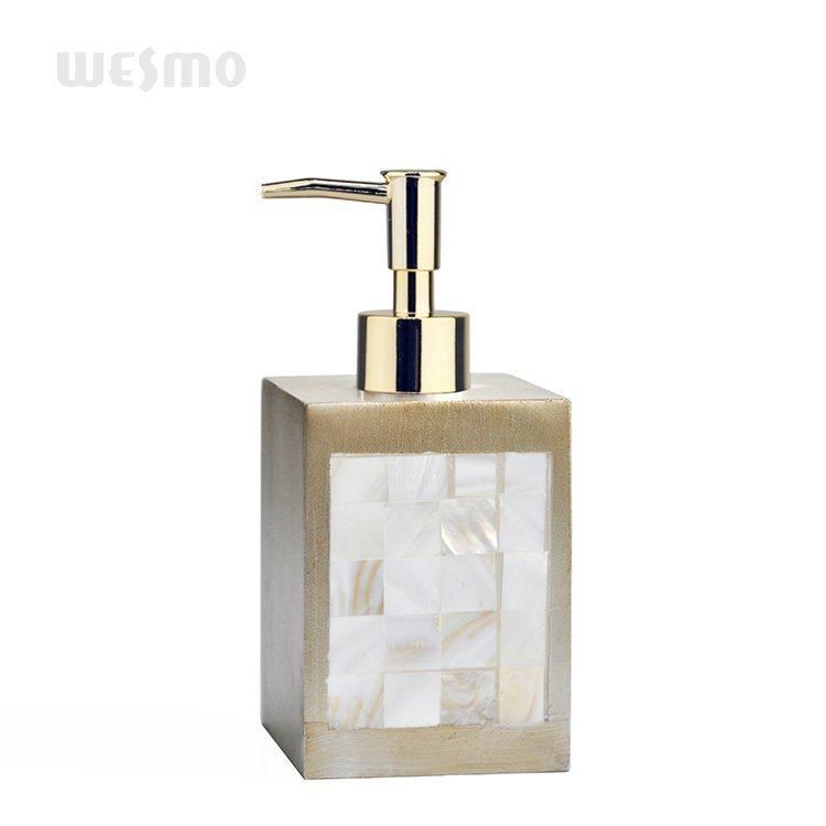 Factory Made Sandstone Resin Bathroom Accessories Manual Soap Dispenser