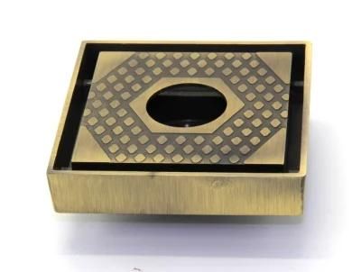 Brass 4&quot; Square Shower Drain Floor Drain