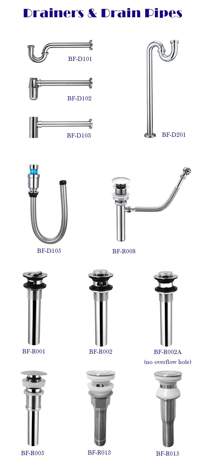 Wholesale Steel Material Chrome Color Water Drainer Pipe (BF-D101)
