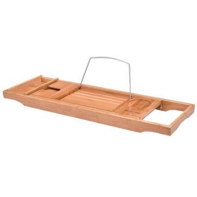 Bamboo Bathtub Caddy Shower Rack Bath Tub Tray Organizer Holder Extending Sides