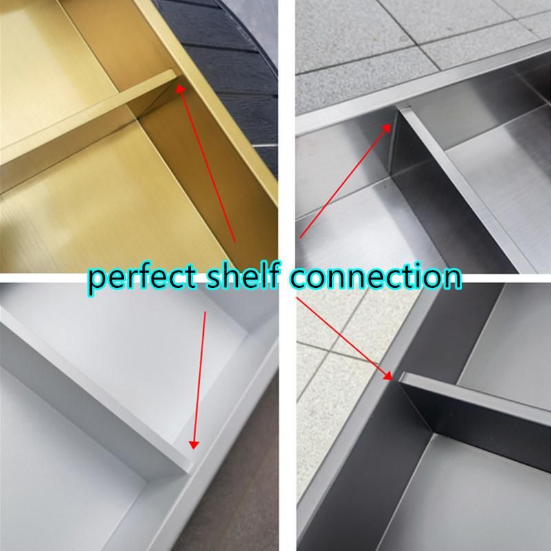 Matte White Shower Niche Powder Stainless Steel Wall-Recessed Shower Shelf