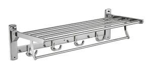New Style Hotel Stainless Steel Folding Towel Rack with Hook