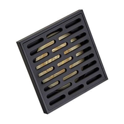 Hot Sale Black Square Tile Insert Floor Drain with Anti-Odor