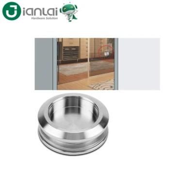Round Stainless Steel Shower Glass Door Sliding Knob Finger Pull