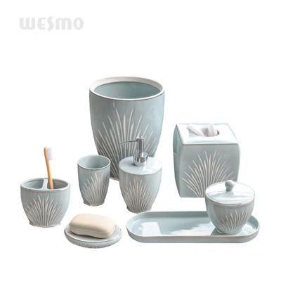Fast Dispatch Stock Porcelain Ceramic Stoneware Home Hotel Decoration Items Bathroom Set