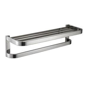 Hotel/ Home Bathroom Black SS304 Double Towel Rail