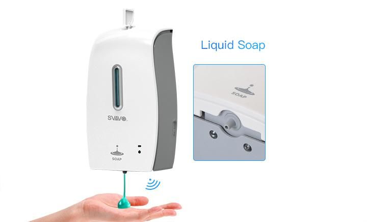 Svavo 600ml Wall Mounted Plastic Automatic Alcohol Hand Sanitizer Gel Dispenser