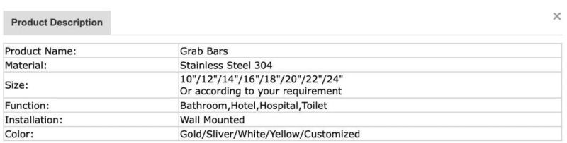 OEM Toilet Safety Garb Bar White Power Coating 500lbs Bear Handrail 304ss Elderly Grab Bars