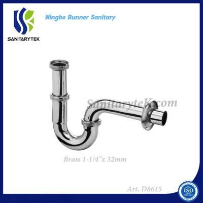 Competitive Brass P Trap Siphon for Wash Basin (D8615)