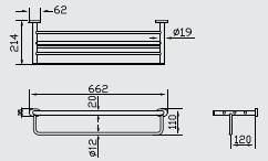 Big Sale Bathroom Accessories Stainless Steel Polish Finished with Bar Towel Rack