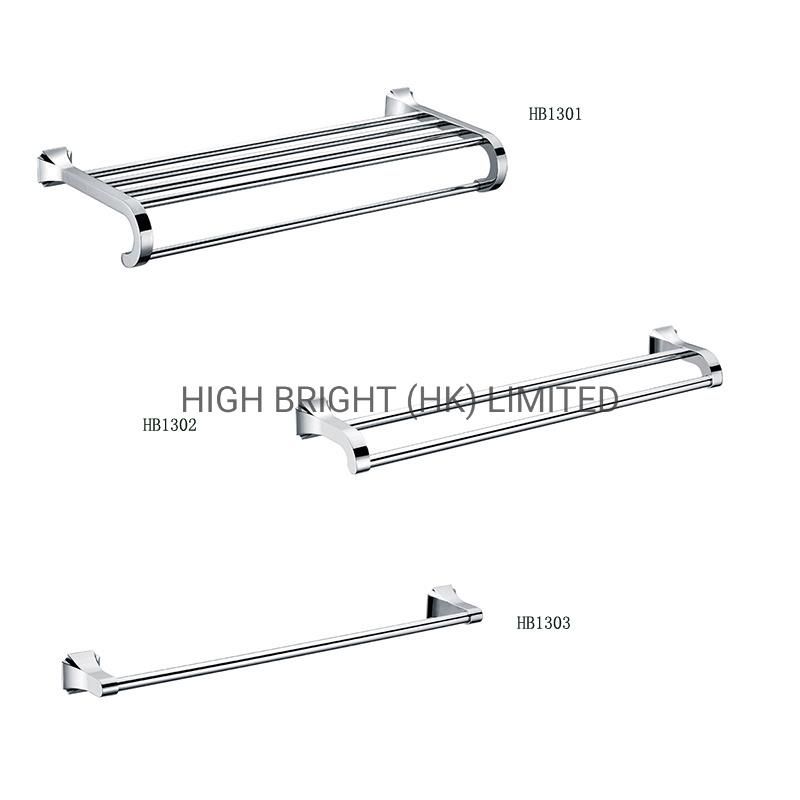 Bathroom Accessories Set Double Towel Bar for Commercial/Home Usage