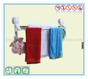 Double Wall Mounted Bathroom Towel Rail Storage Rack Towel Shelf