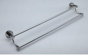 Brushed Nickel Finished 60cm Stainless Steel Wall Mounted Bathroom Screw Towel Bar