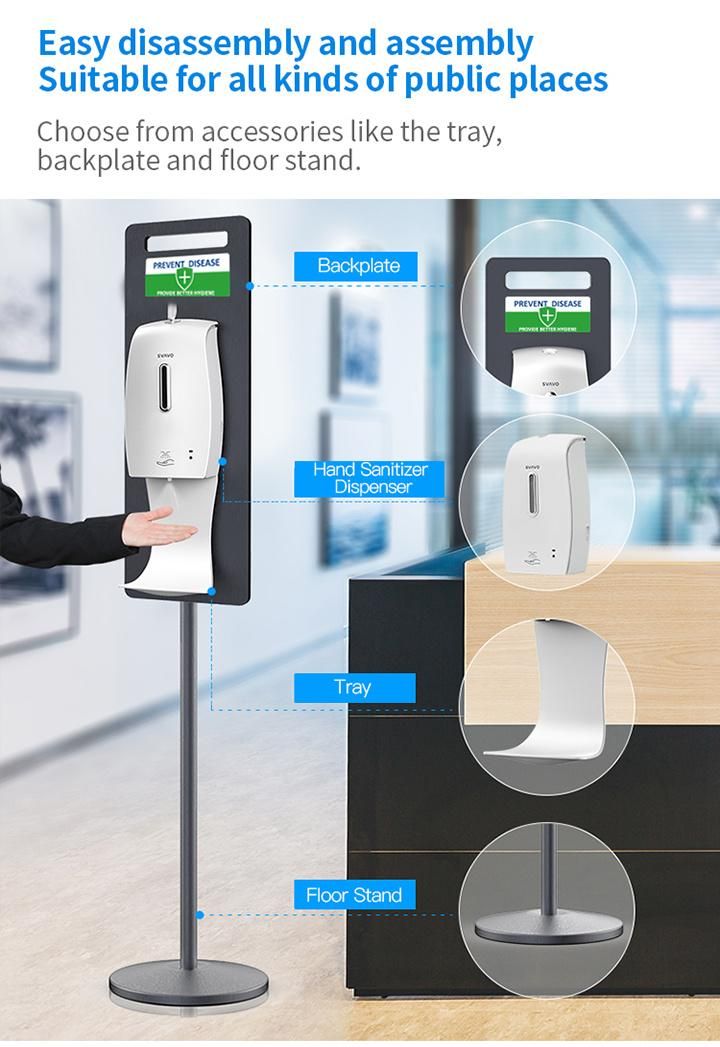 Hospital Disinfection Spraying Hand Sanitizer Dispenser Pl-151049s-B