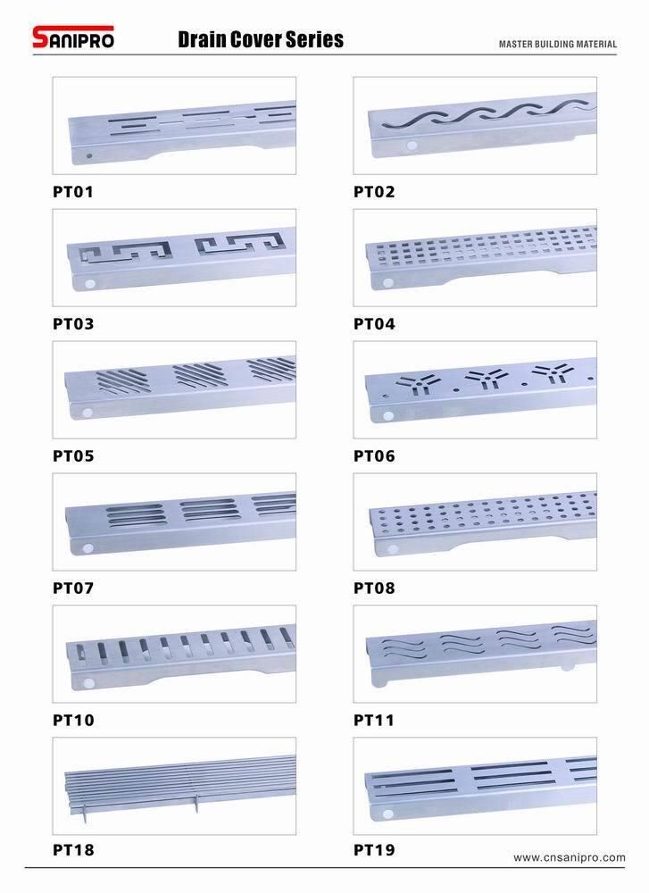 Sanipro Stainless Steel Shower Linear Floor Drain Bathroom Accessories