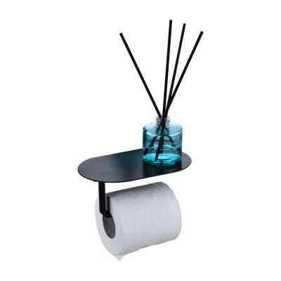 Bathroom Accessories Metal Toilet Tissue Paper Roll Towel Plate Holder with Shelf