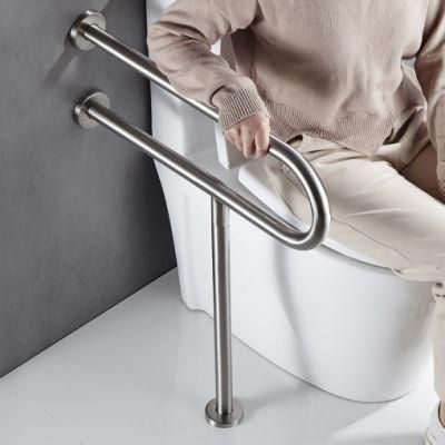 Bathroom Secure U Shape Stainless Steel 304 Elderly Grab Bar with Stand