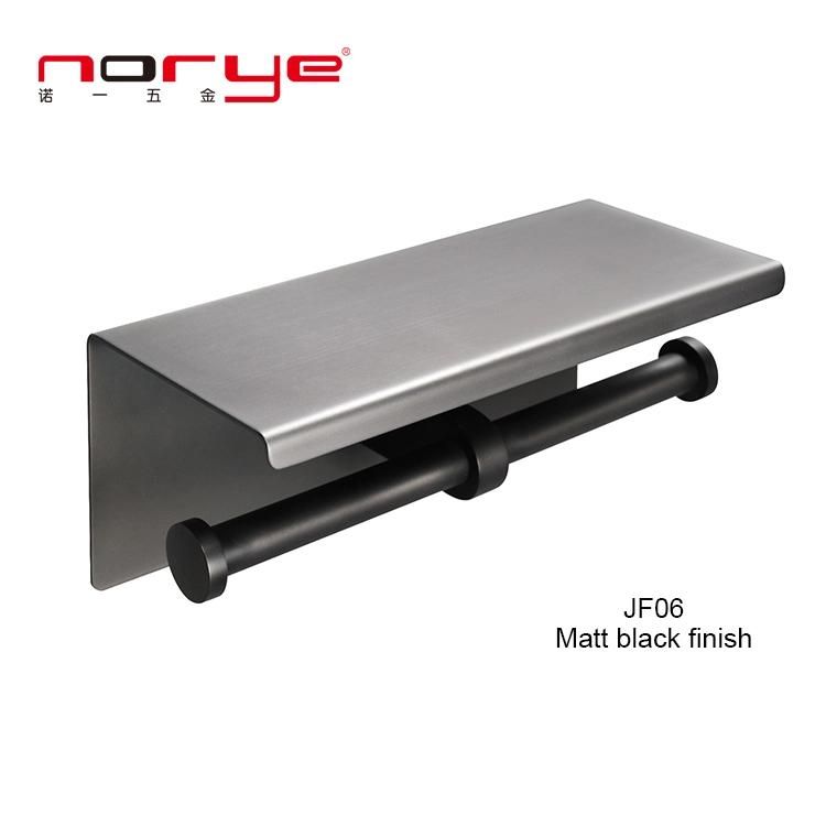 Bathroom Fittings Paper Holder with Shelf Stainless Steel