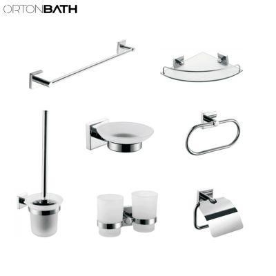 Luxurious Hotel Toilet Bathroom Guestroom Stainless Steel Zinc Alloy Bathroom Accessories Set