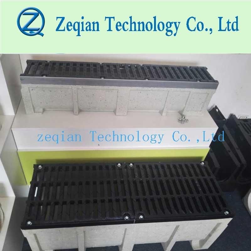 Ductile Iron Cover Polymer Concrete Linear Trench Drain for Road