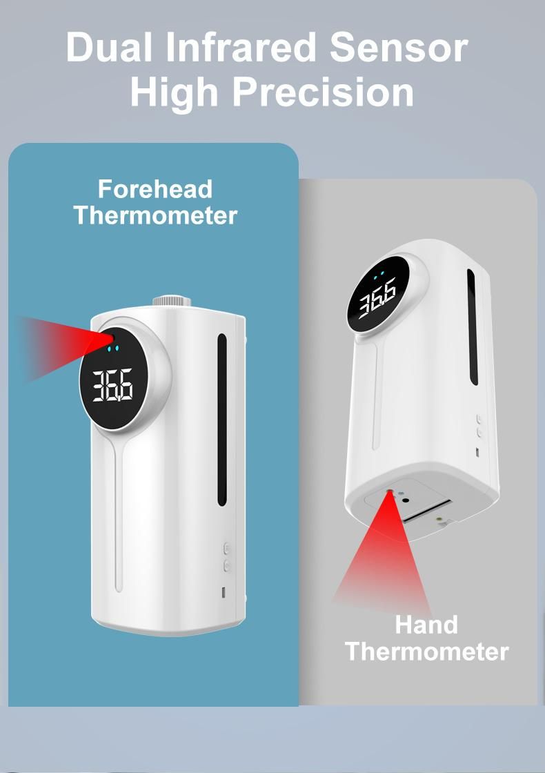 K9 PRO Thermometer & Automatic Liquid Soap Dispenser K9 PRO Dual Intelligent Sensor Automatic Thermometer Soap Dispenser K9 PRO